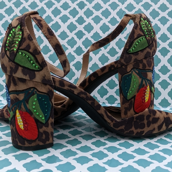 Steve Madden Womens INCA Open Toe Casual Ankle Strap, Leopard Multi, Size 9.5 - Picture 3 of 8